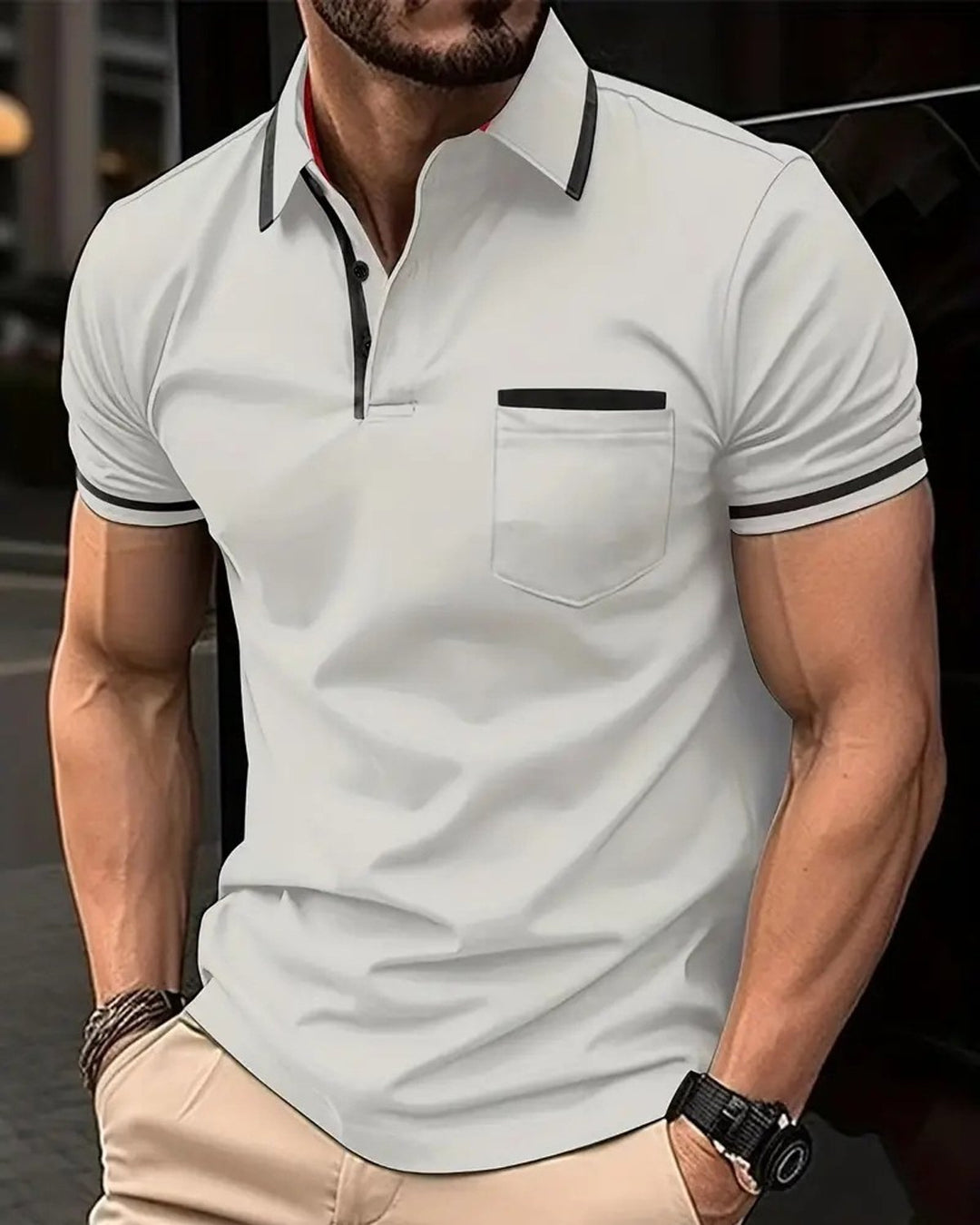 Alohadaddy® Pocket Panelled Polo Men&