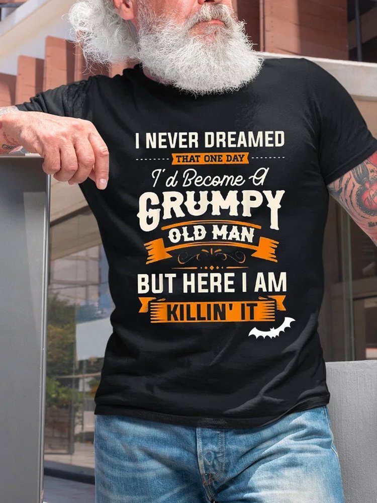 Camiseta informal de manga corta y cuello redondo para Halloween para hombre