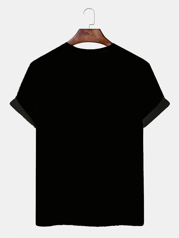 Camiseta informal de manga corta y cuello redondo para Halloween para hombre