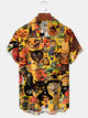 Alohadaddy® Holiday Vintage Cat Witch Halloween Cartoon Shirt