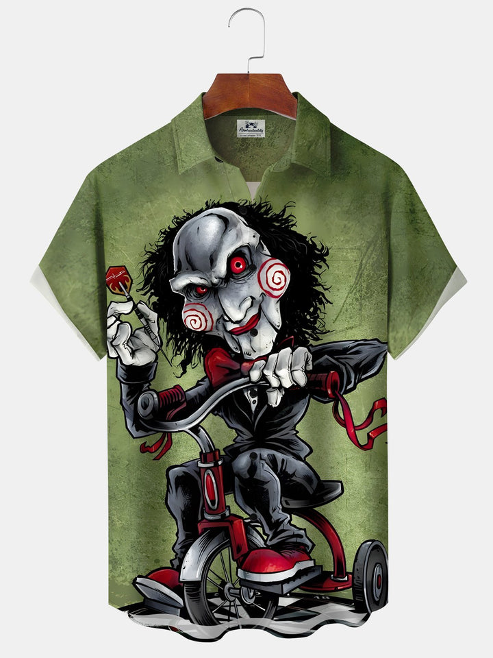 Alohadaddy® Halloween Classic Movie Muppet Holiday Stretch Pocket Shirt