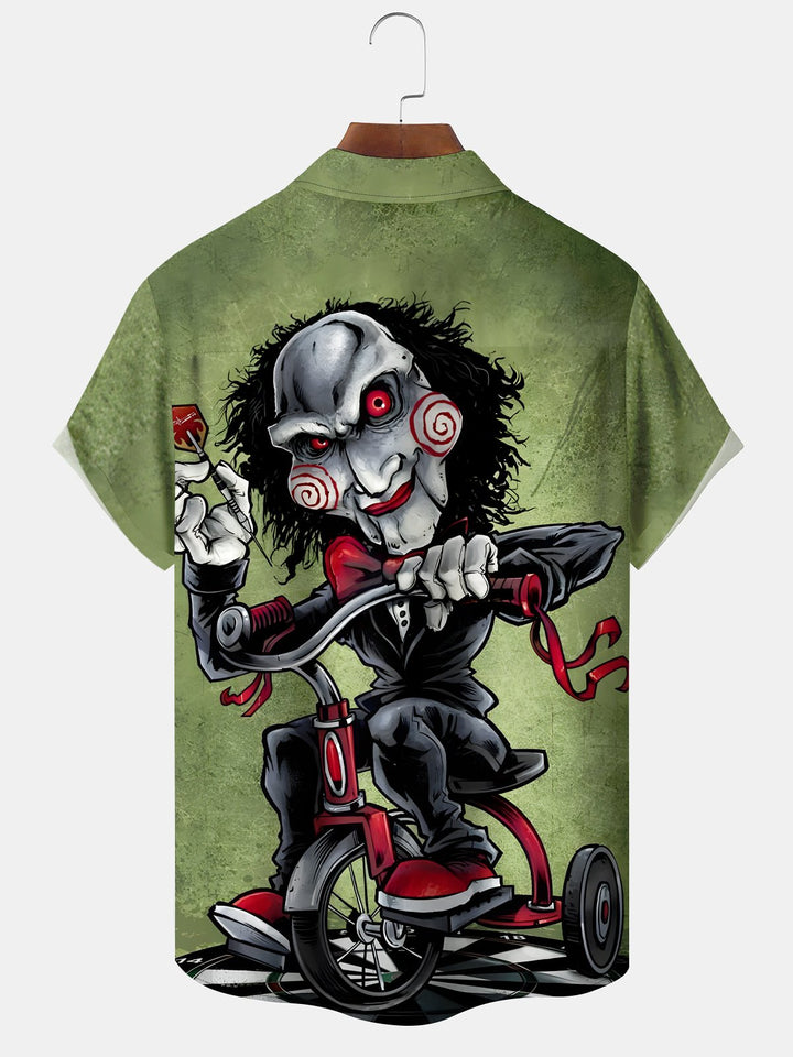 Alohadaddy® Halloween Classic Movie Muppet Holiday Stretch Pocket Shirt