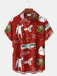 Camisa con botones navideños y dibujos animados retro de los años 70 de Alohadaddy