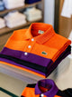 Alohadaddy® Basic Color Stripe Logo Print Men's Button-Down Polo Shirt Big & Tall