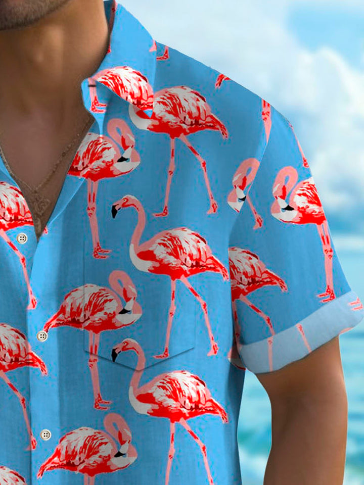 Alohadaddy Hawaiian Flamingo Print Men&