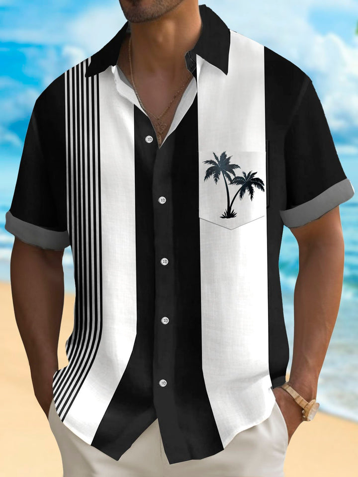 Alohadaddy Vintage Coconut Bowling Print Men&