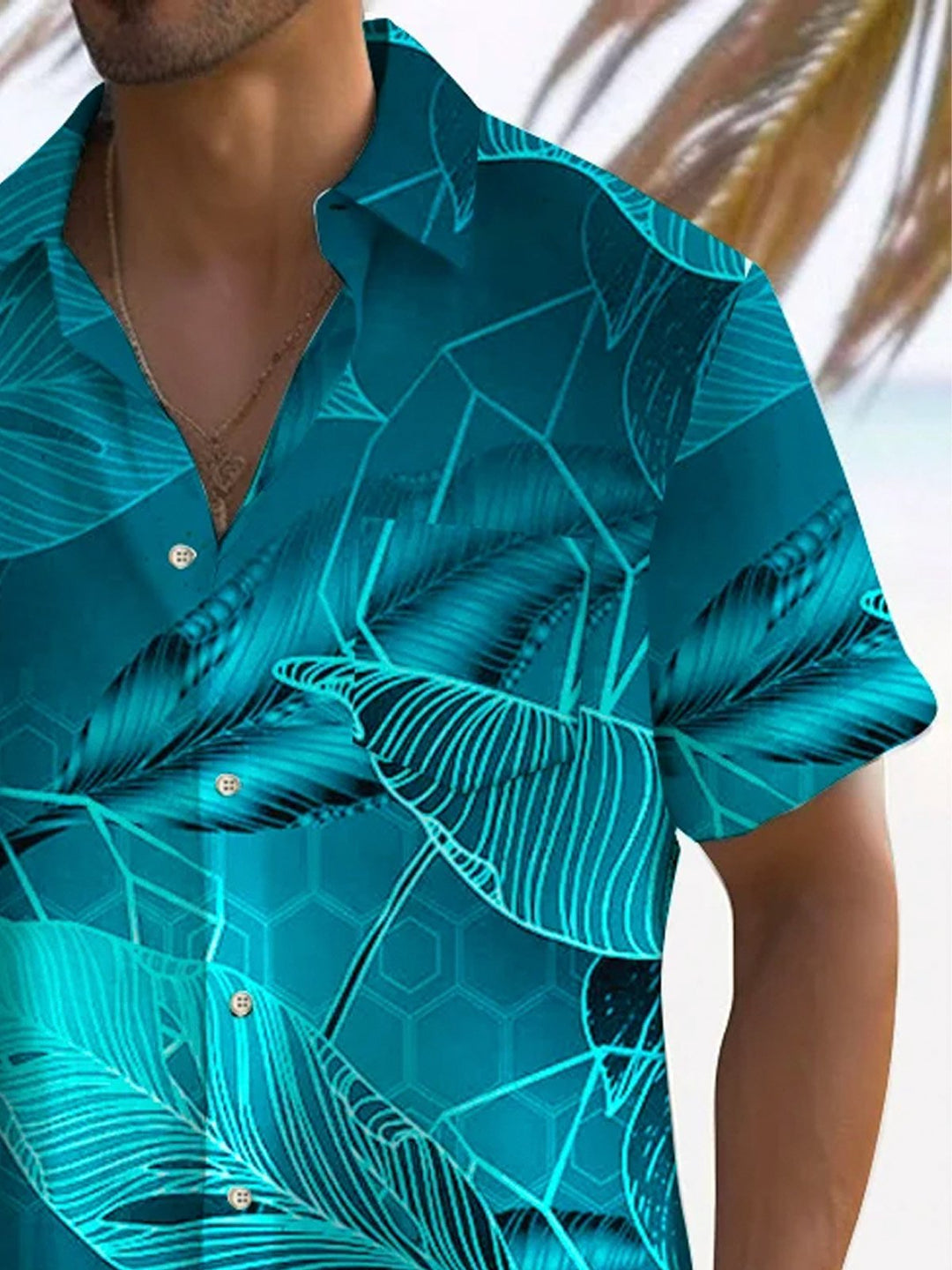 Alohadaddy Beach Vacation Tropical Leaves Men&