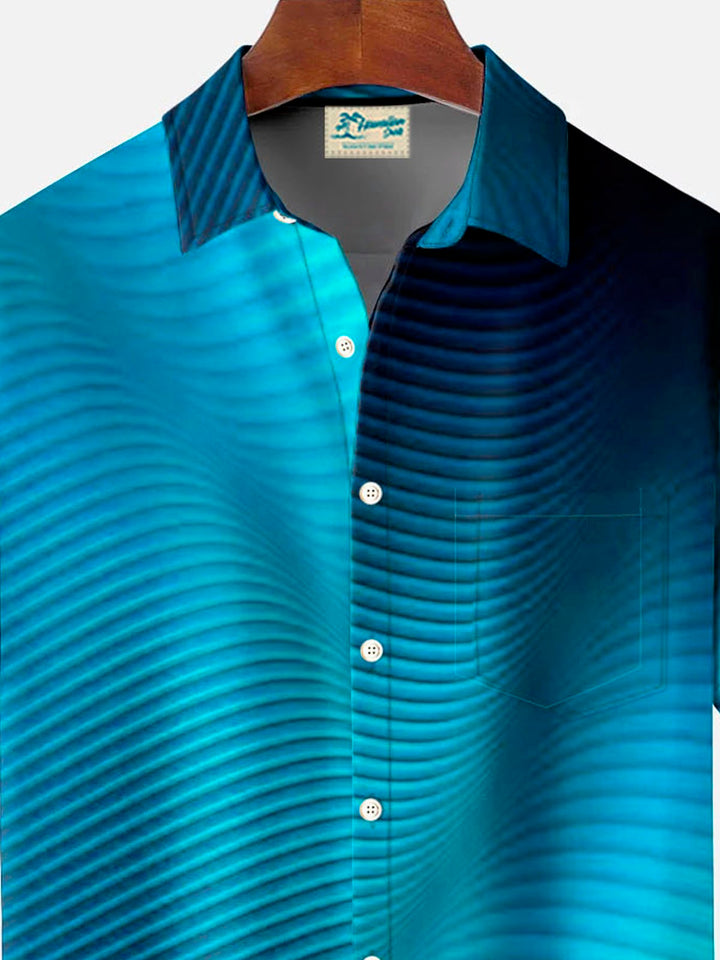Alohadaddy Retro Gradient Geometric 3D Digital Print Men&