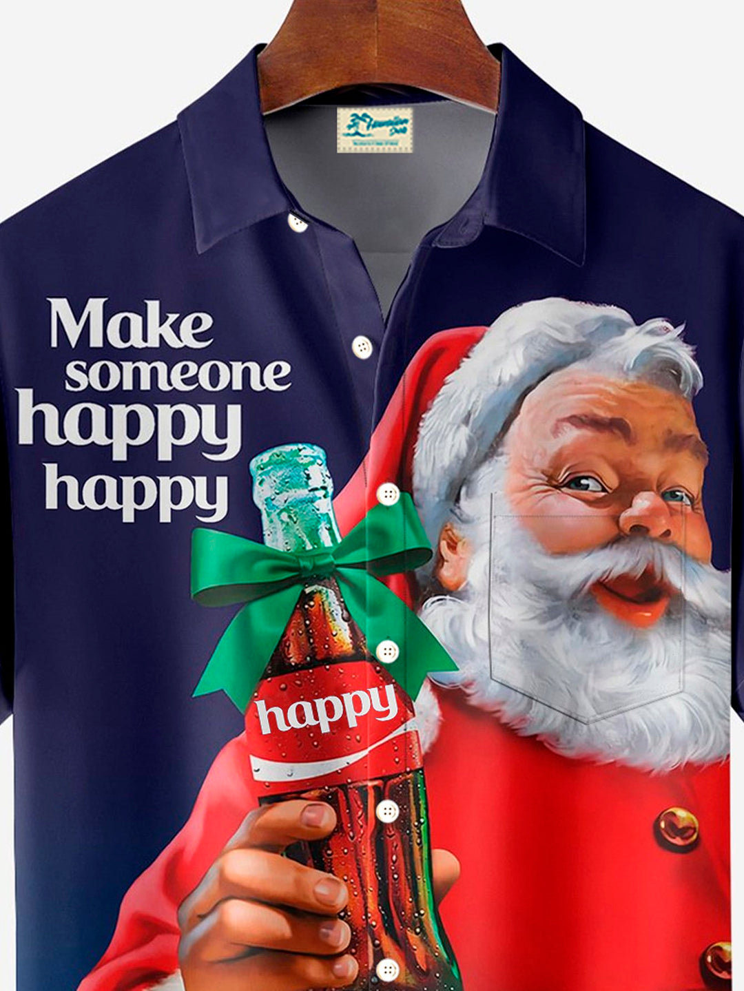 Alohadaddy Christmas Santa 3D Digital Print Men&