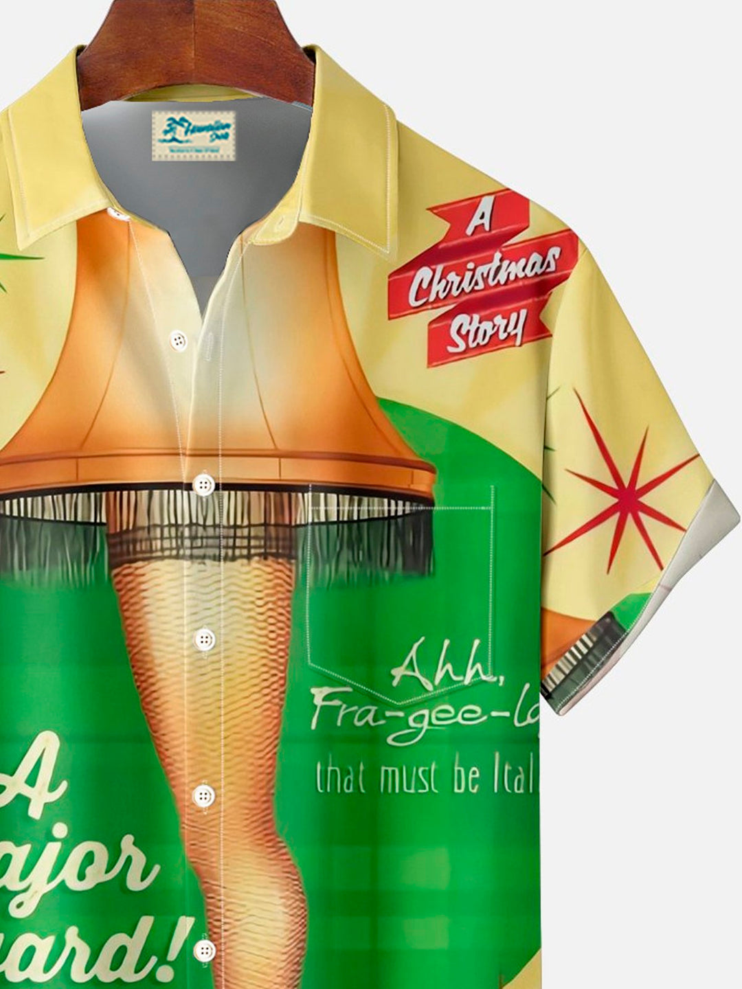 Alohadaddy Décoration de Noël Impression numérique 3D Chemise à manches courtes pour hommes avec poche boutonnée Grandes tailles