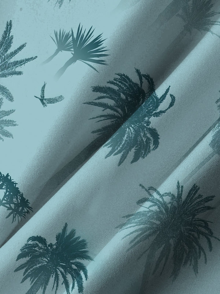 Alohadaddy Hawaiian Holiday Style Palm Tree Print Art Button Cardigan Pocket Stretch Large Size Long Short Sleeve Shirt