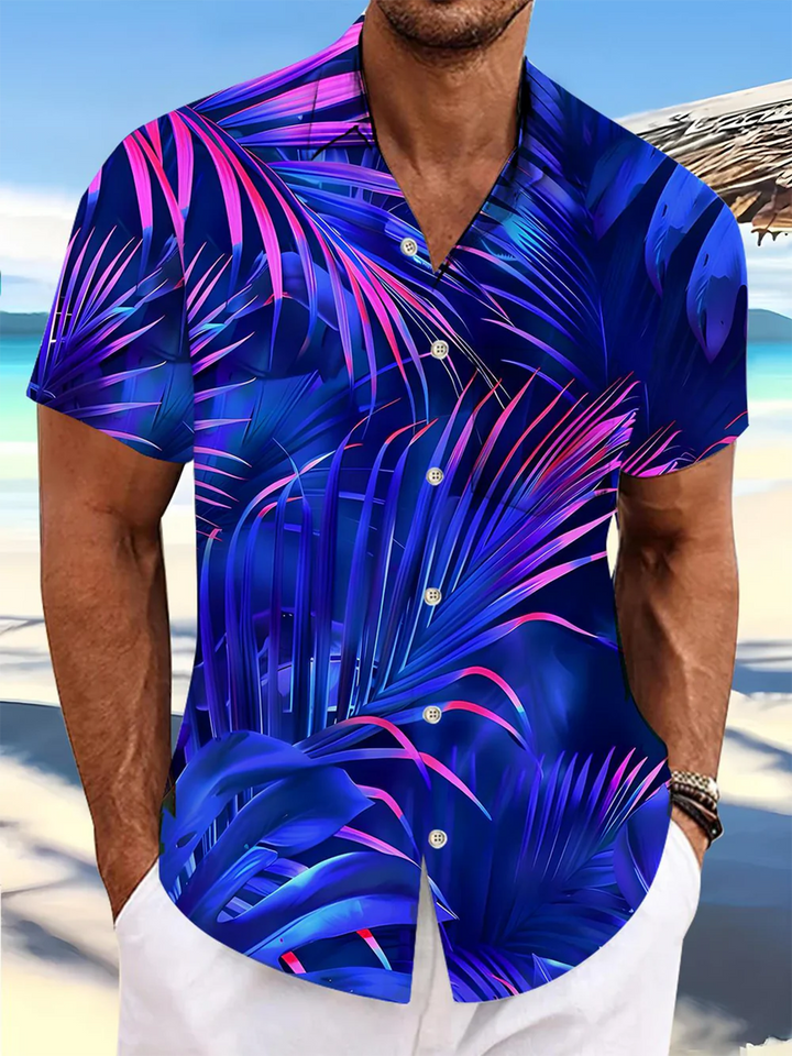 Alohadaddy® Hawaiian Palm Leaf Art Print Moisture Wicking Men&
