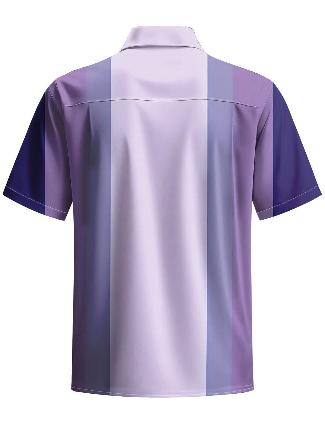 Alohadaddy® Casual Contrast Stripe Art Print Chest Pocket Men&