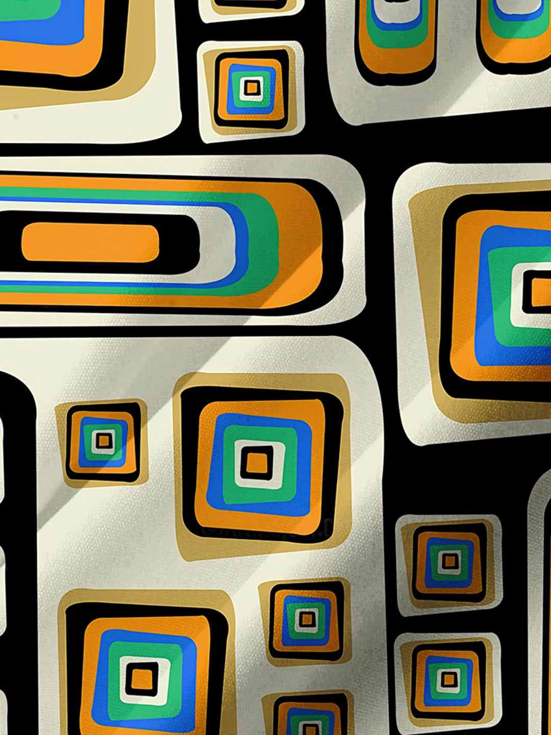 Alohadaddy® Casual Geometric Art Print Chest Pocket Men&