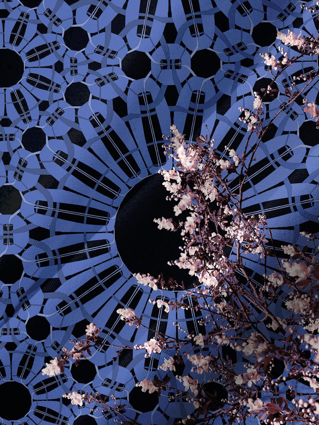 Alohadaddy® Casual Geometric Cherry Blossom Print Art Pocket Stretch Men&