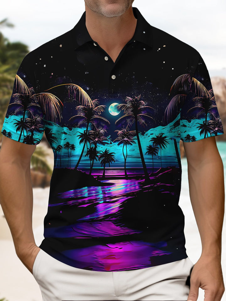 Alohadaddy® Hawaiian Coconut Tree Beach Vacation Art Print Men&