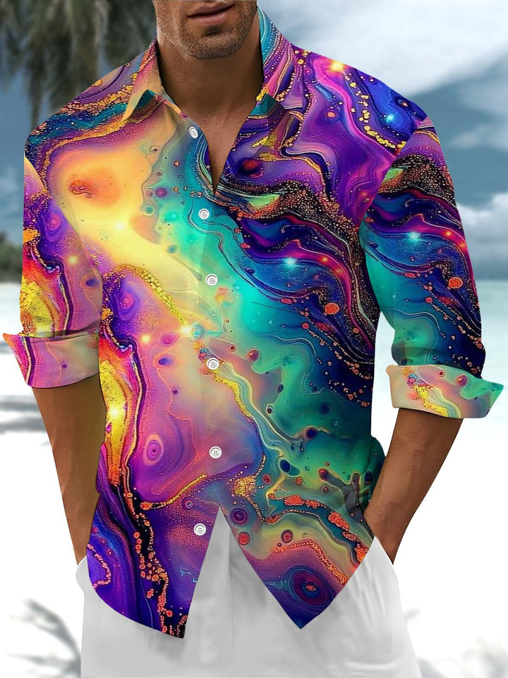 Alohadaddy® Casual Abstract Art Print Stretch Men&