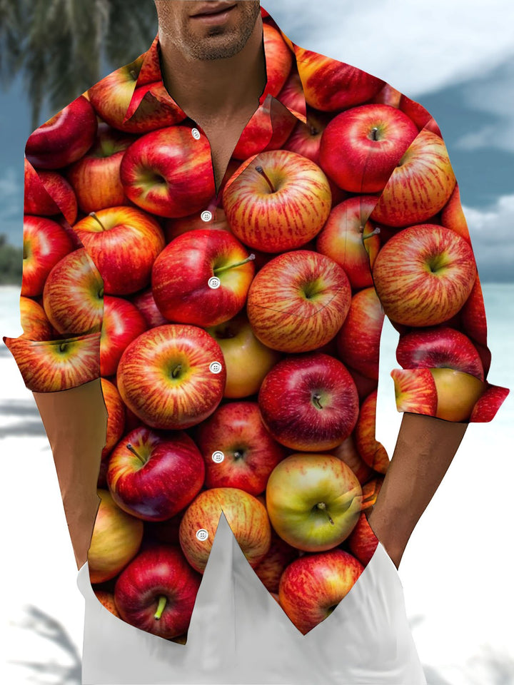 Alohadaddy® Casual Apple Art Print Pocket Stretch Men&