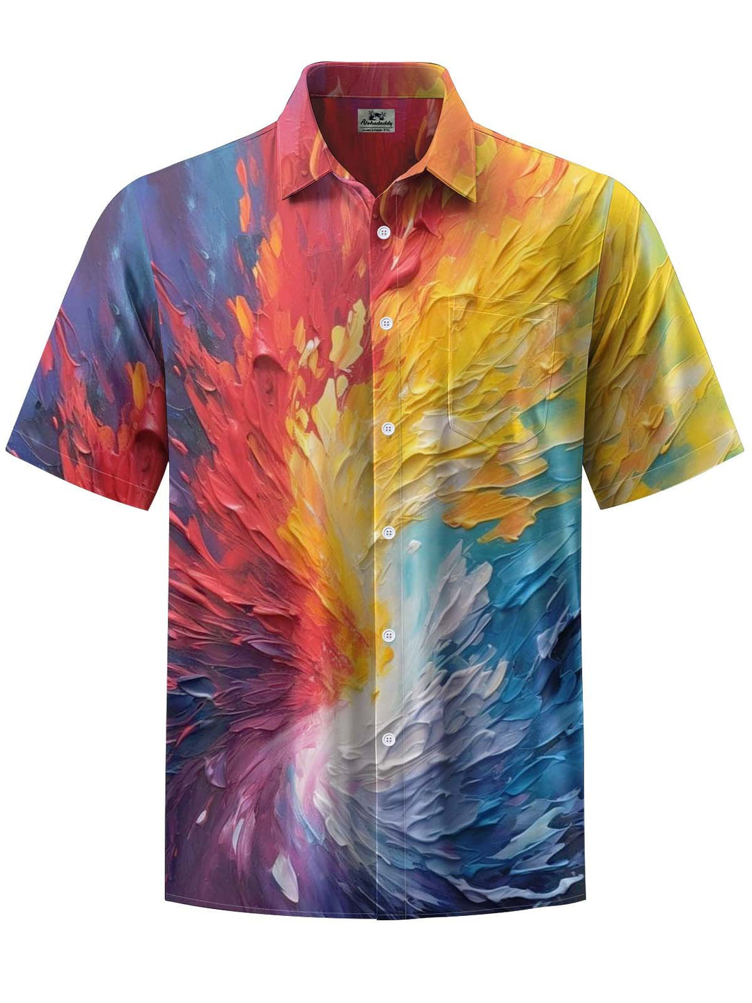 Alohadaddy® Casual Abstract Acrylic Print Art Pocket Stretch Men&