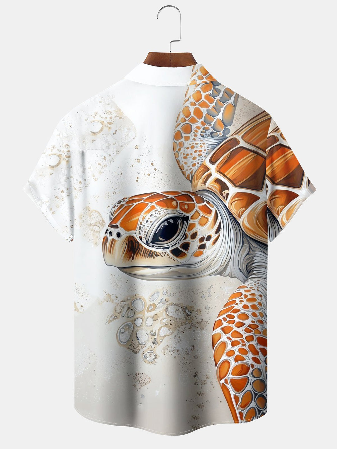 Alohadaddy® Casual Turtle Print Pocket Elastic Button Men&