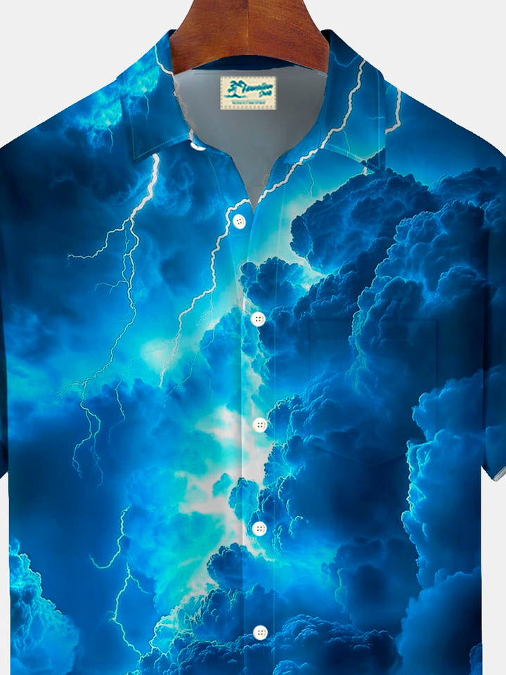 Alohadaddy®Retro Gradient Art Lightning Print Men&
