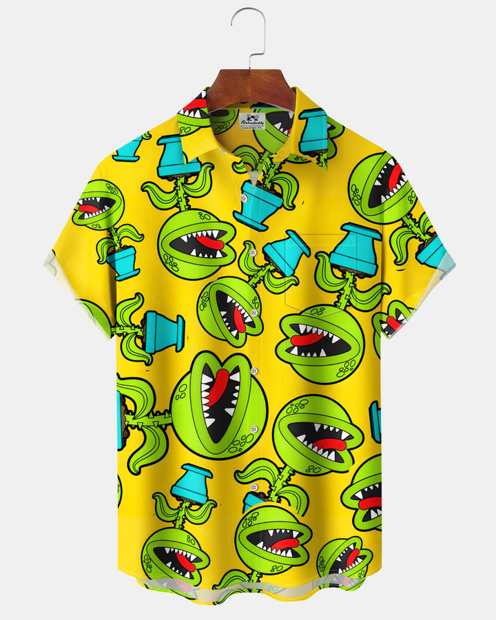 Alohadaddy® Casual Cartoon Monster Print Art Cardigan Men&