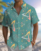 Alohadaddy® Casual Atomic Print Art Button Pocket Cardigan Men's Short Sleeve Shirt Big & Tall