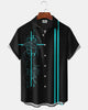 Alohadaddy® Casual Swallow Print Art Button Pocket Cardigan Men's Short Sleeve Shirt Big & Tall