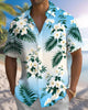 Alohadaddy® Hawaiian Floral Print Art Button Pocket Cardigan Men's Short Sleeve Shirt
