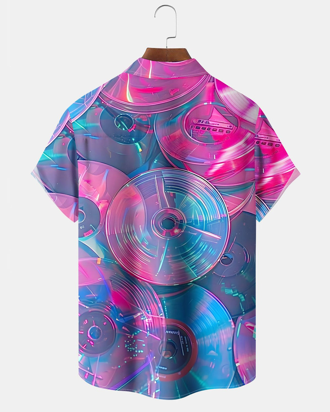 Alohadaddy® Vintage Disc Print Art Button Pocket Cardigan Men&