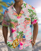 Alohadaddy® Hawaii Palm Tree Print Button-Down Shirt   Men's Short-Sleeve Shirt with Pocket