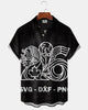 Alohadaddy® Casual World Cup Print Art Button Pocket Cardigan Men's Short Sleeve Shirt