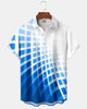 Alohadaddy® Men's Short-Sleeve Button-Down Shirt  Casual Geometric Print with Pocket