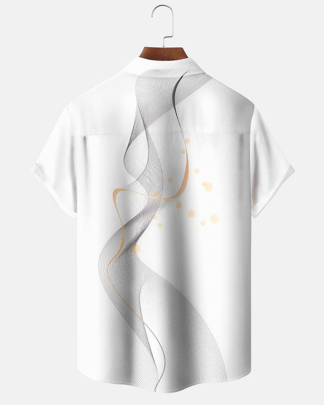 Alohadaddy® Men’s Short-Sleeve Button-Down Shirt  Casual Abstract Art Print with Pocket