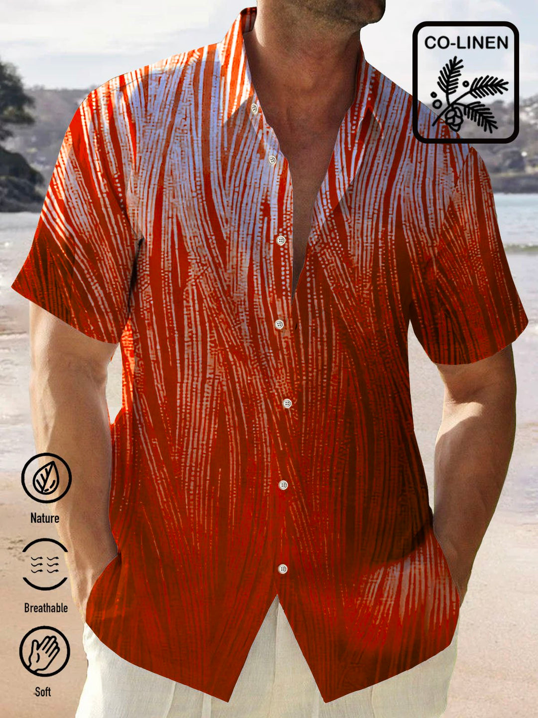 Alohadaddy Black Linen Vintage Stripe Print Chest Bag Linen Shirt Plus Size Shirt