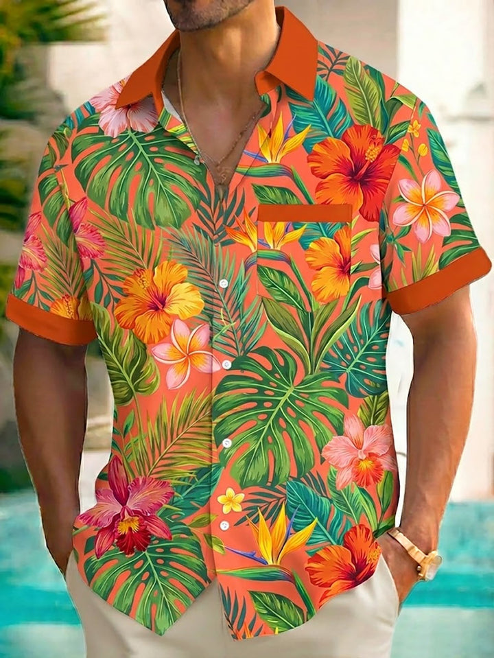 Alohadaddy® Hawaiian  Art Floral Print Men&