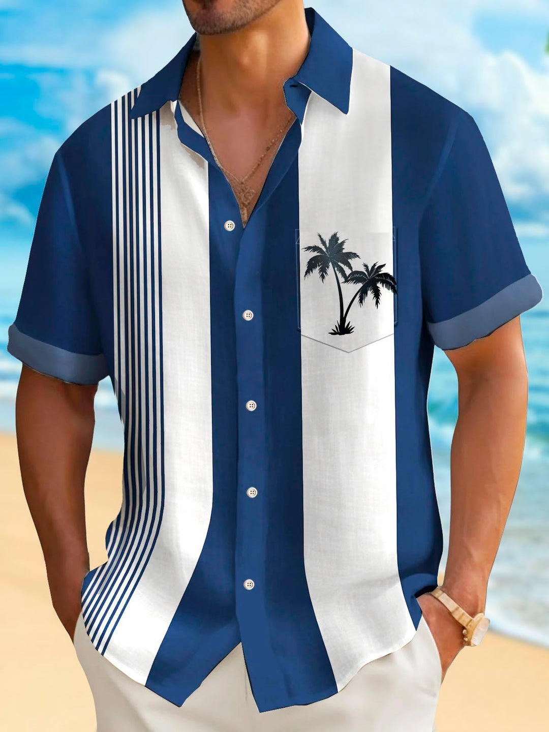 Alohadaddy Vintage Coconut Bowling Print Men&