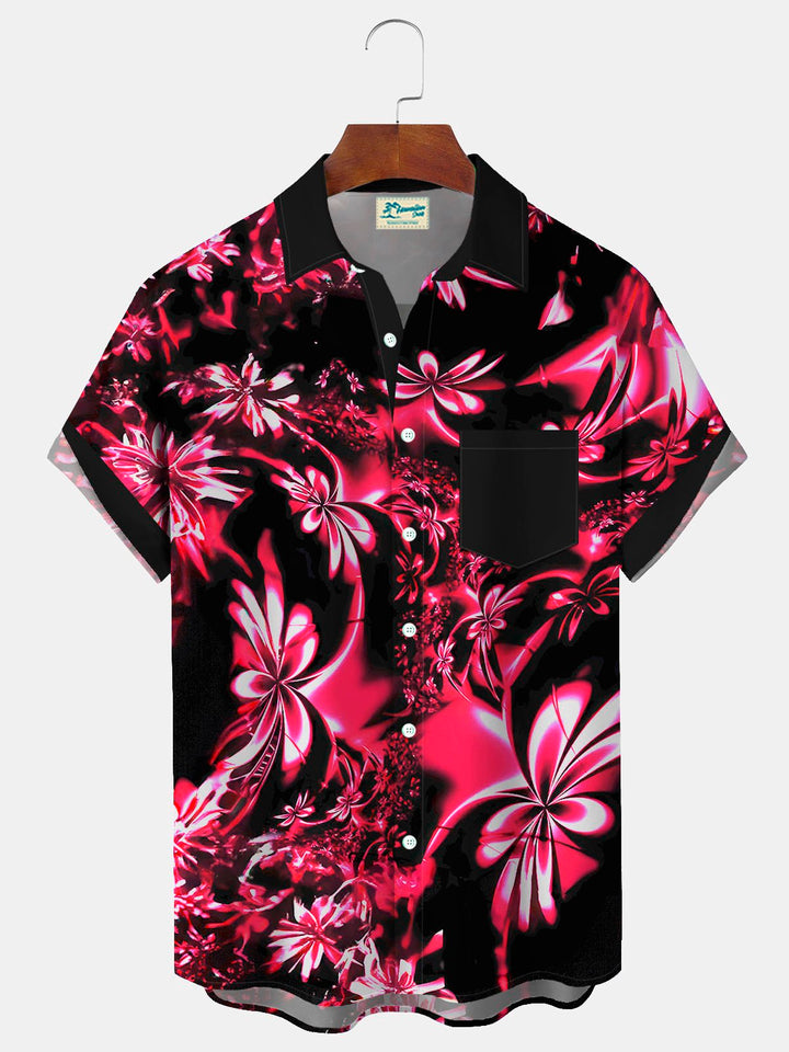Alohadaddy Hawaiian Floral 3D Print Men&