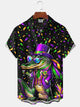 Alohadaddy Holiday Vintage Mardi Gras Croc Short Sleeve Shirt