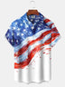 Alohadaddy Holiday American Flag Independence Day Pocket Shirt
