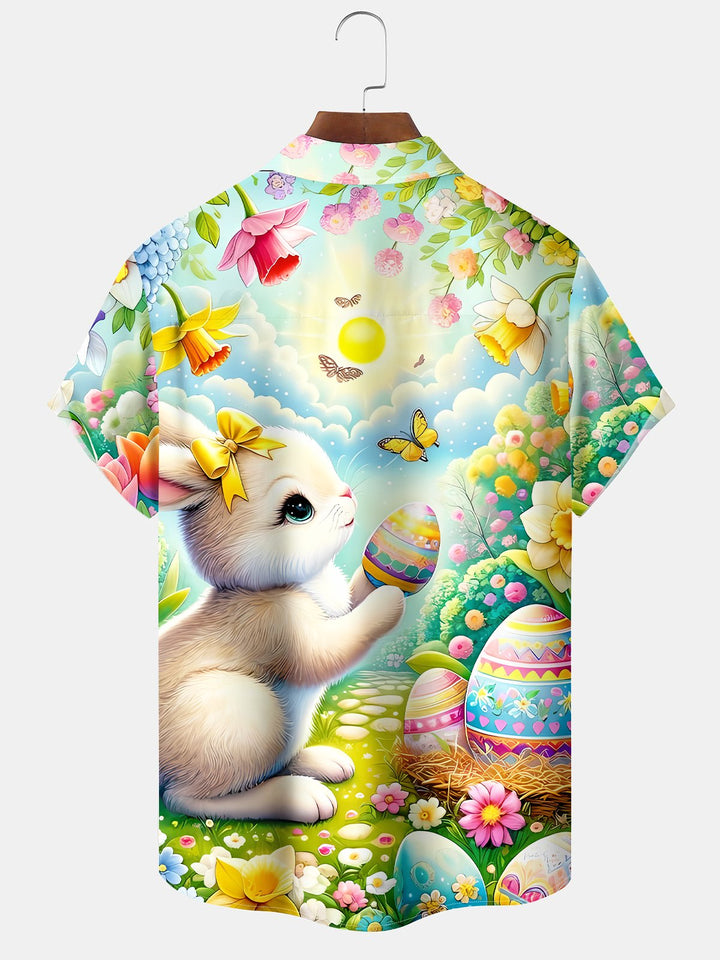 Alohadaddy Holiday Vintage Easter Egg Bunny Cartoon Shirt