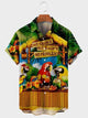 Alohadaddy Holiday Parrot It’s 5 O’clock Somewhere Hawaiian Shirts Cocktail Art Stretch Oversized Aloha Shirts