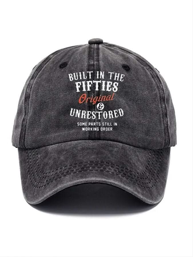 Casquette de baseball rétro imprimée des années 50 pour homme