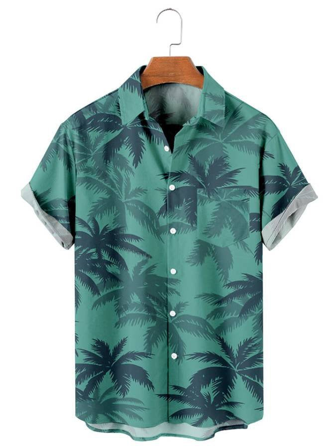 Camisa hawaiana informal de manga corta con estampado Tommy Vercetti de Gta Vice City para hombre