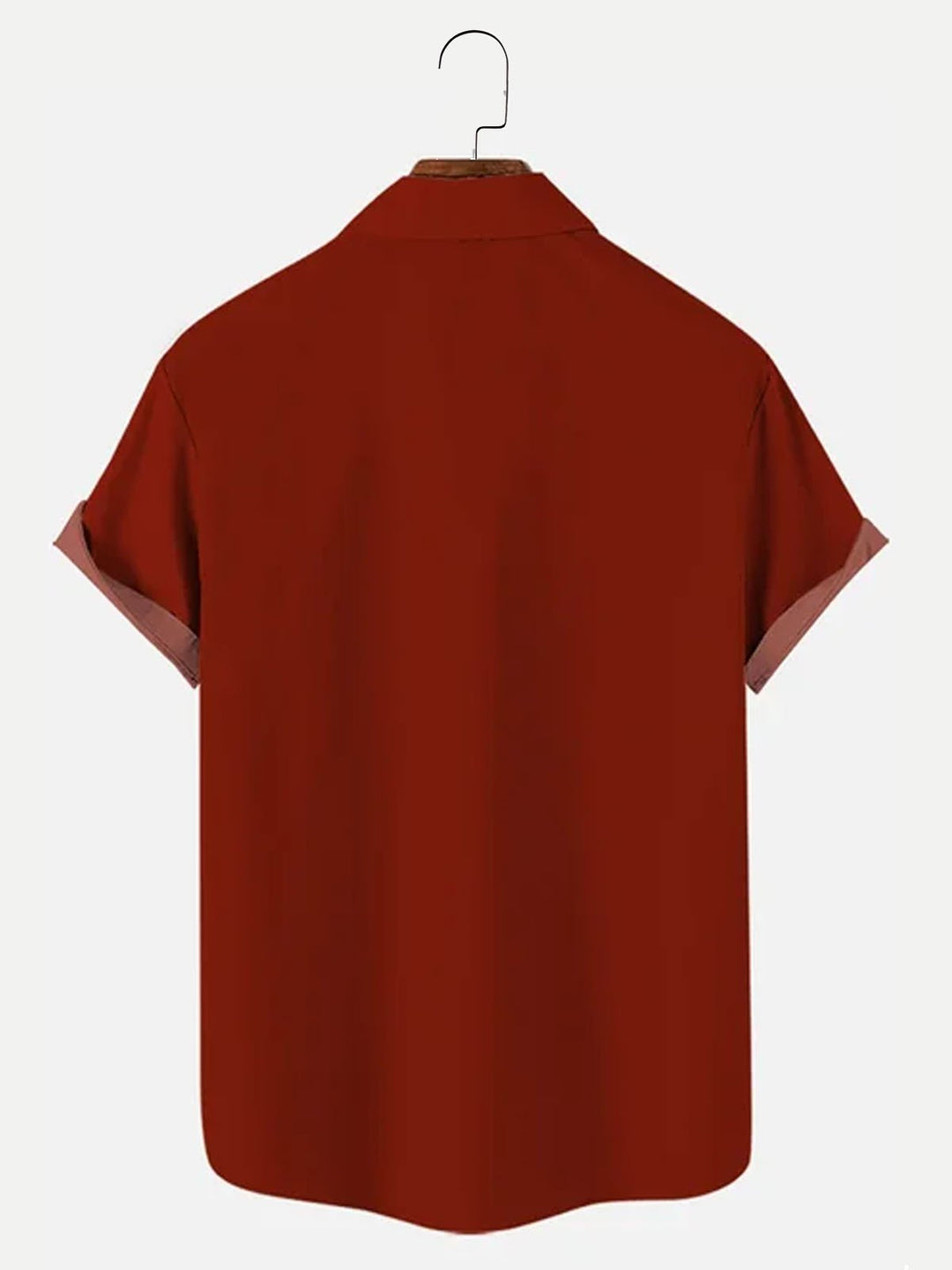 Camisa de rayas con costuras navideñas creativas para hombre con bolsillos