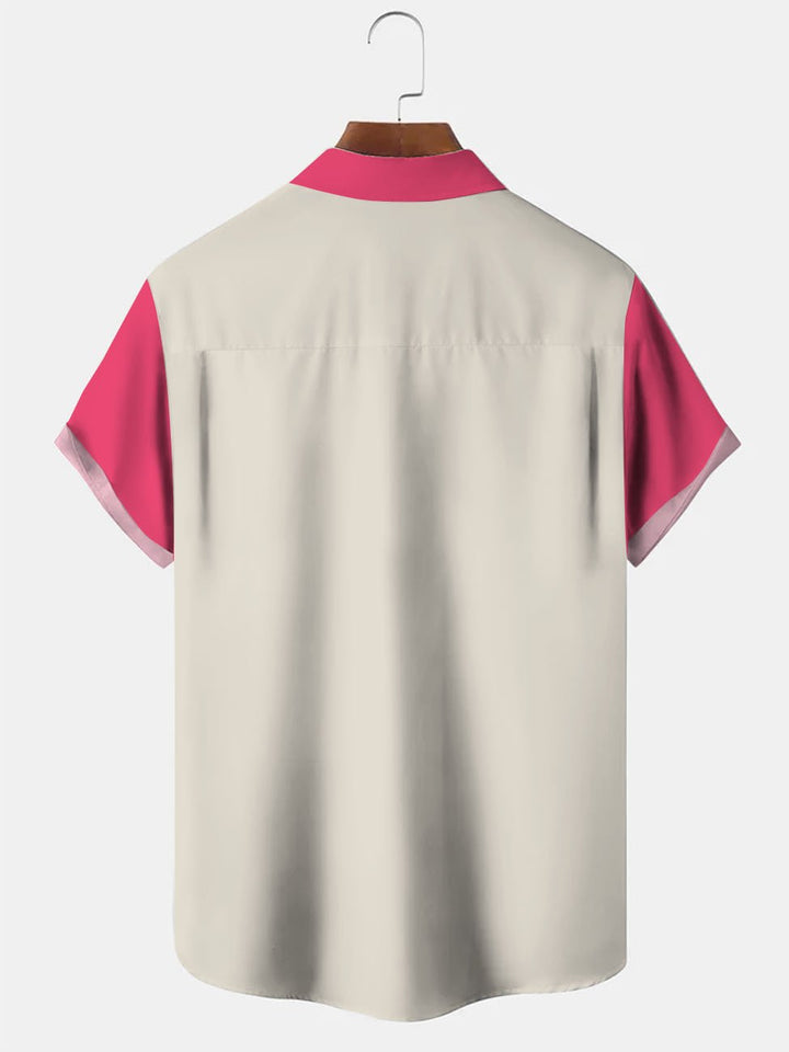 T-shirt de bowling flamant rose pour homme pour la Saint-Valentin