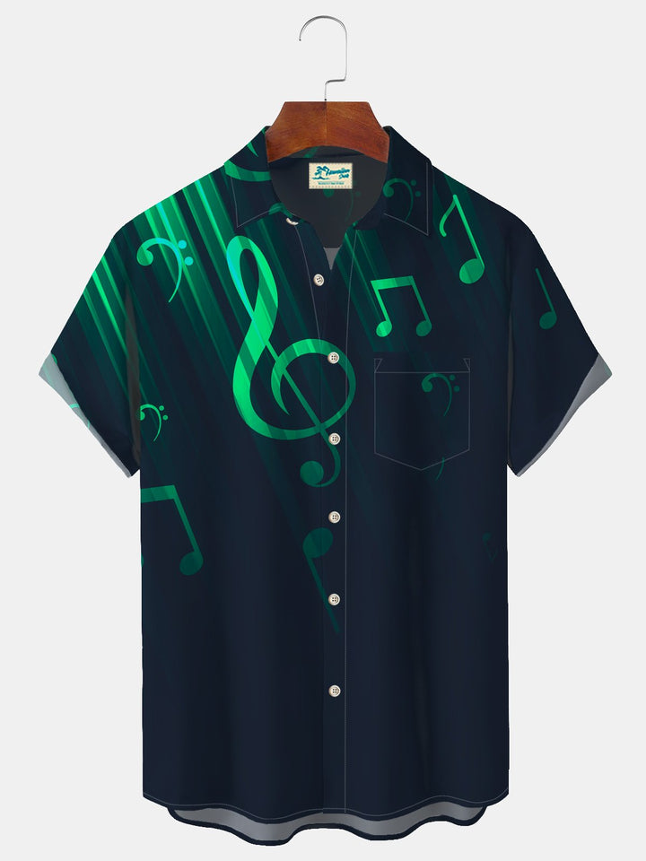 Alohadaddy  Casual Musical Note Light And Shadow Men&