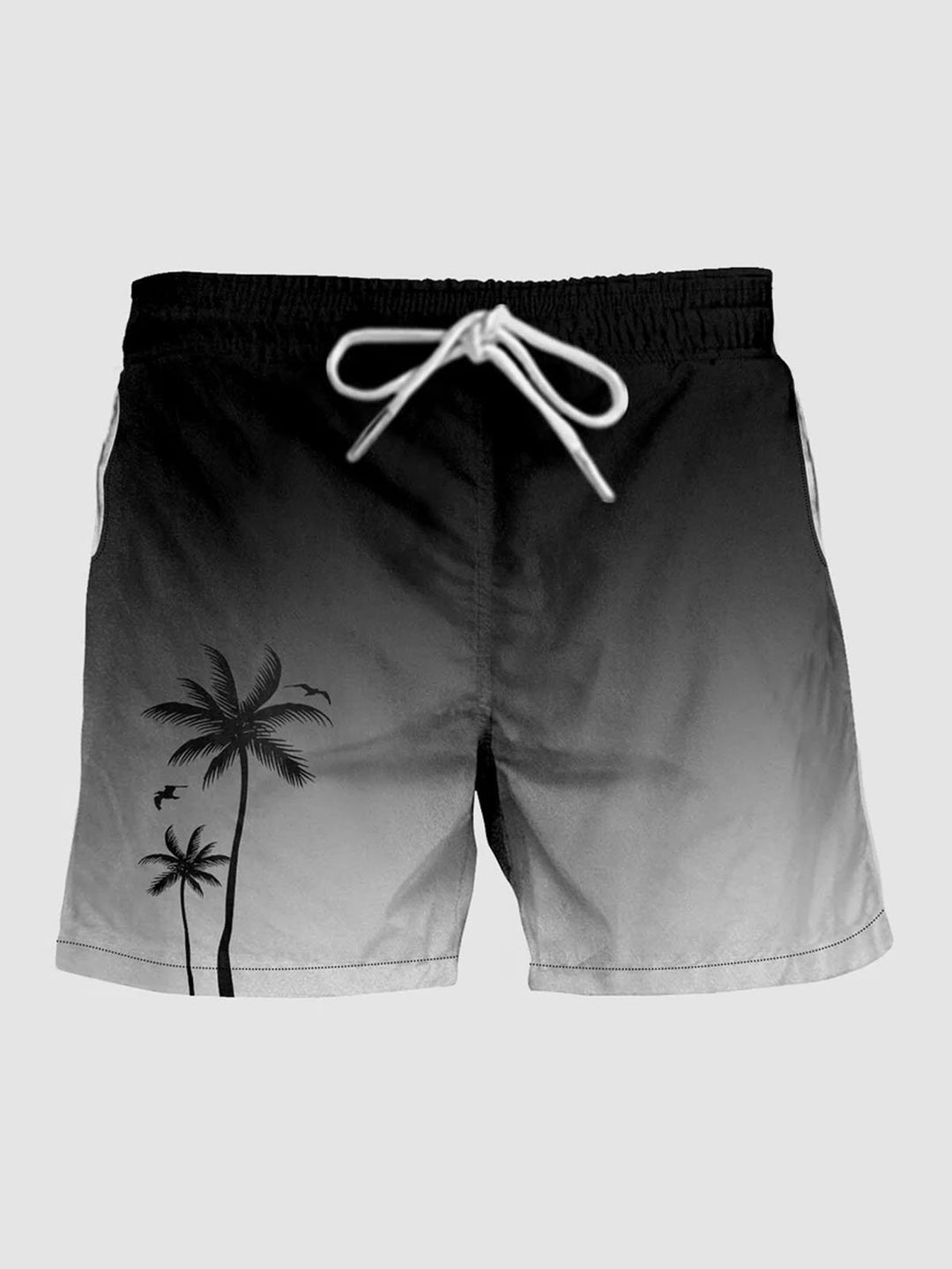 Bañador de playa para hombre con estampado de árboles de coco en degradado hawaiano de Alohadaddy