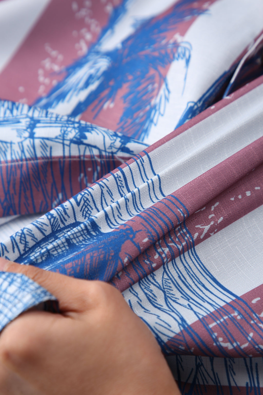 Alohadaddy Vintage Cotton American Flag Coconut Tree Print Breast Pocket Shirt Plus Size Shirt