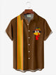 Alohadaddy Turkey Chest Pocket Short Sleeve Bowling Shirt